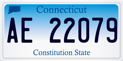 CT license plate AE22079