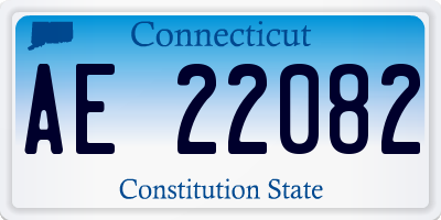 CT license plate AE22082