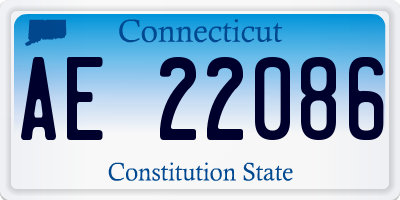 CT license plate AE22086