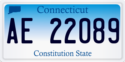 CT license plate AE22089