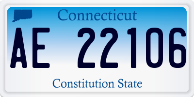 CT license plate AE22106