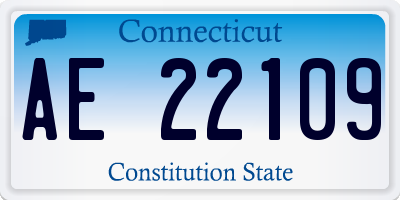 CT license plate AE22109