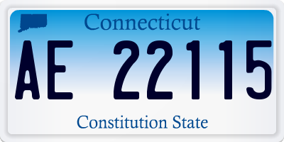 CT license plate AE22115