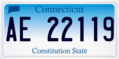 CT license plate AE22119