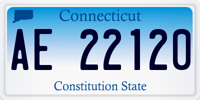 CT license plate AE22120