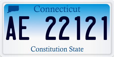 CT license plate AE22121
