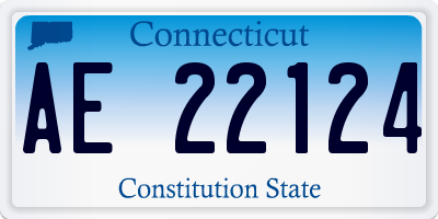 CT license plate AE22124