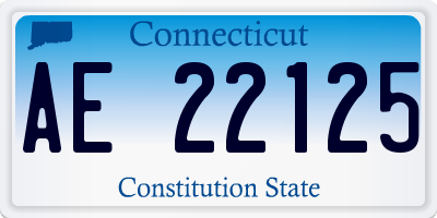 CT license plate AE22125