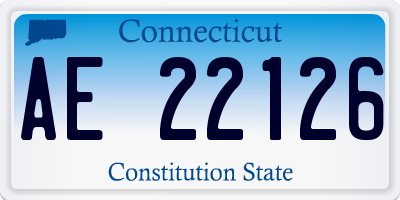 CT license plate AE22126