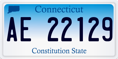 CT license plate AE22129