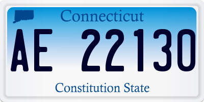 CT license plate AE22130