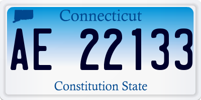 CT license plate AE22133