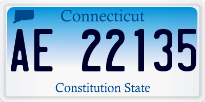 CT license plate AE22135