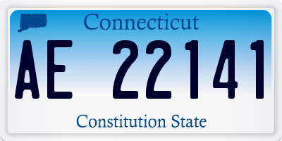 CT license plate AE22141
