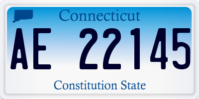 CT license plate AE22145
