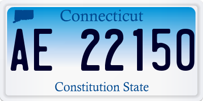 CT license plate AE22150