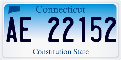 CT license plate AE22152