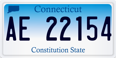 CT license plate AE22154