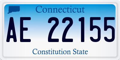 CT license plate AE22155