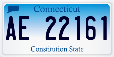 CT license plate AE22161