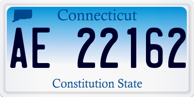 CT license plate AE22162
