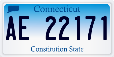 CT license plate AE22171