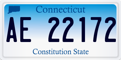 CT license plate AE22172