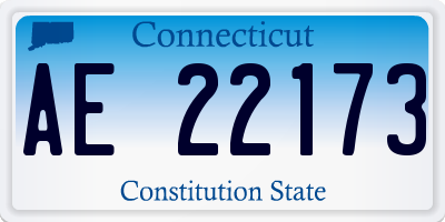 CT license plate AE22173