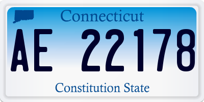 CT license plate AE22178