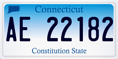 CT license plate AE22182