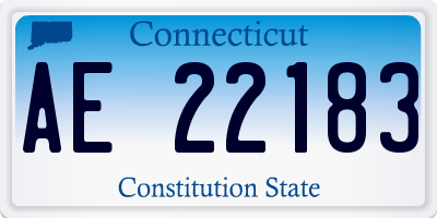 CT license plate AE22183