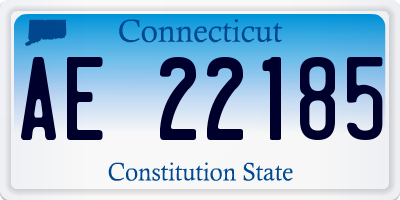 CT license plate AE22185