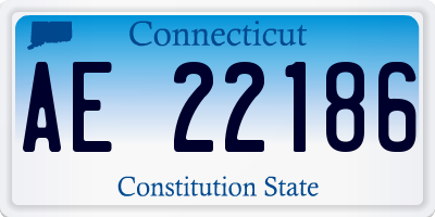 CT license plate AE22186