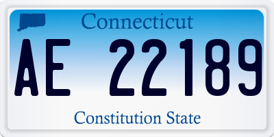 CT license plate AE22189