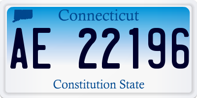 CT license plate AE22196