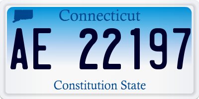 CT license plate AE22197