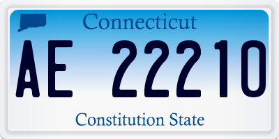CT license plate AE22210