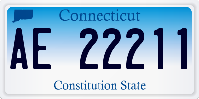 CT license plate AE22211