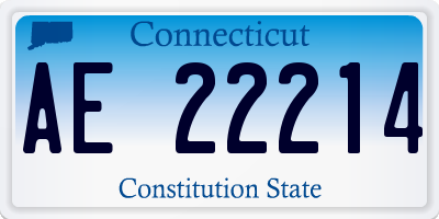 CT license plate AE22214