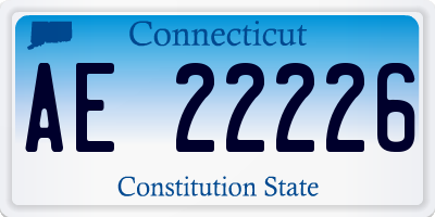 CT license plate AE22226