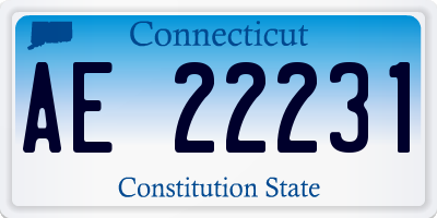 CT license plate AE22231