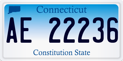CT license plate AE22236