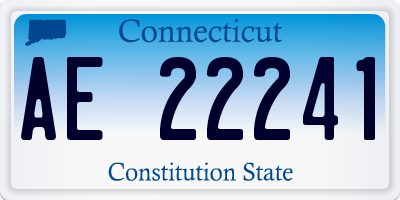 CT license plate AE22241