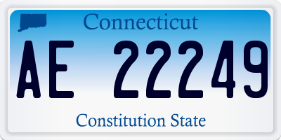 CT license plate AE22249