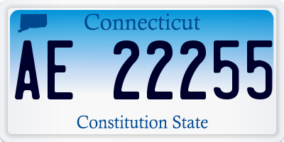 CT license plate AE22255