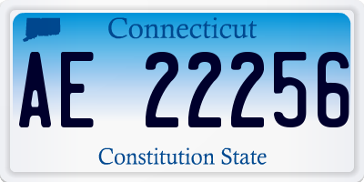 CT license plate AE22256