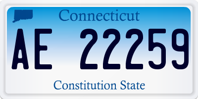 CT license plate AE22259