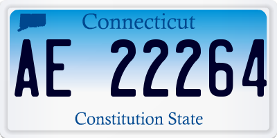 CT license plate AE22264