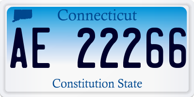 CT license plate AE22266