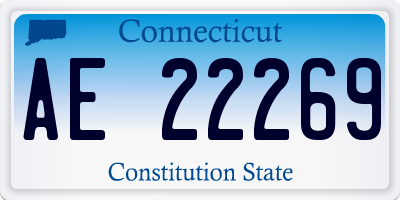 CT license plate AE22269